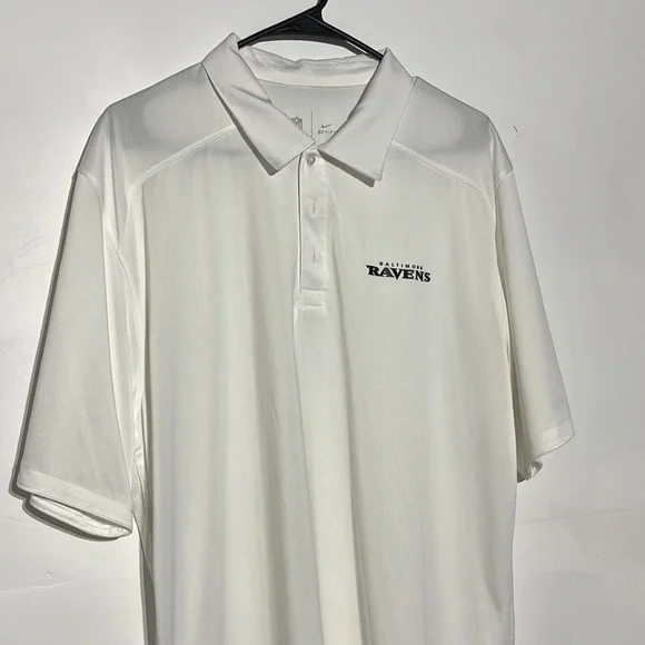 Nike White Baltimore Ravens Dri-Fit Polo Size L - Picture 2 of 10
